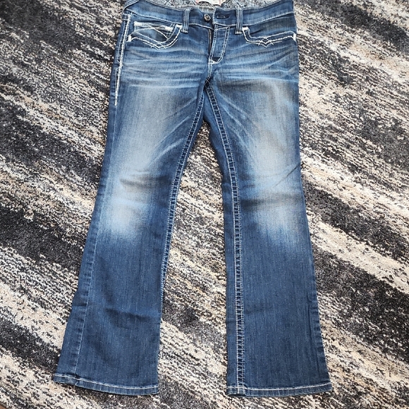 Ariat Women's Boot Cut Jeans in Dark Blue - Picture 1 of 13